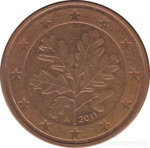 Монета. Германия. 5 центов 2011 год (A).