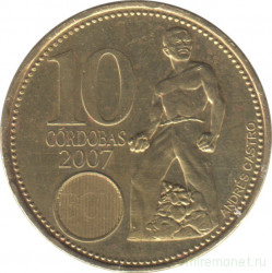Монета. Никарагуа. 10 кордоб 2007 год.