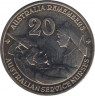 Монета. Австралия. 20 центов 2009 год. Австралия помнит. Медсёстры. ав.