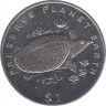 Монета. Либерия. 1 доллар 1994  год. Берегите Землю! Черепаха. ав.