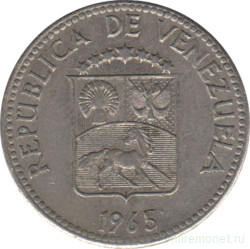 Монета. Венесуэла. 5 сентимо 1965 год.