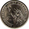 Реверс.Монета. США. 1 доллар 2008 год. Президент США № 6, Джон Куинси Адамс. Монетный двор D.