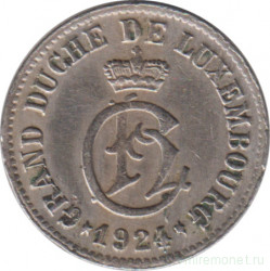 Монета. Люксембург. 5 сантимов 1924 год.