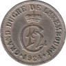 Монета. Люксембург. 5 сантимов 1924 год. ав.