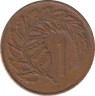 Монета. Новая Зеландия. 1 цент 1981 год. рев.