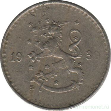 Монета. Финляндия. 25 пенни 1930 год.