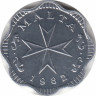Монета. Мальта. 2 милля 1982 год. 10 лет десятичной системе национальной валюты. ав.