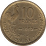  Монета. Франция. 10 франков 1952 год. Монетный двор - Бомон-ле-Роже(B). ав.
