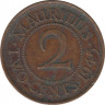 Монета. Маврикий. 2 цента 1945 год. ав.