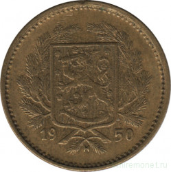 Монета. Финляндия. 5 марок 1950 год.