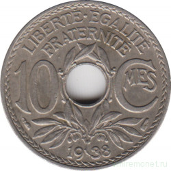 Монета. Франция. 10 сантимов 1938 год. Медно-никелевый сплав.