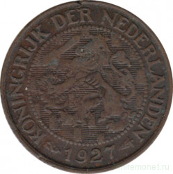 Монета. Нидерланды. 1 цент 1927 год.