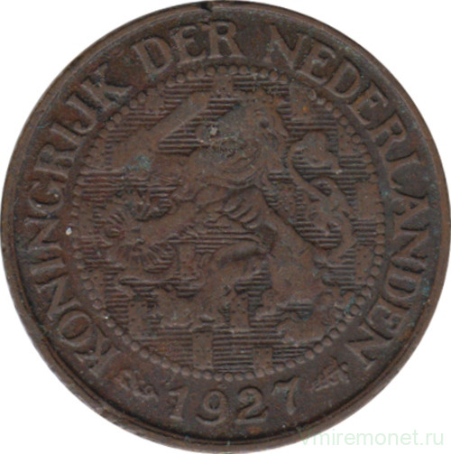 Монета. Нидерланды. 1 цент 1927 год.