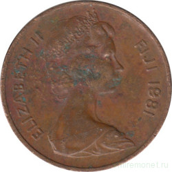 Монета. Фиджи. 1 цент 1981 год. ФАО.