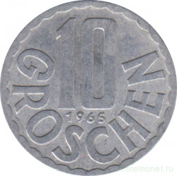 Монета. Австрия. 10 грошей 1965 год.