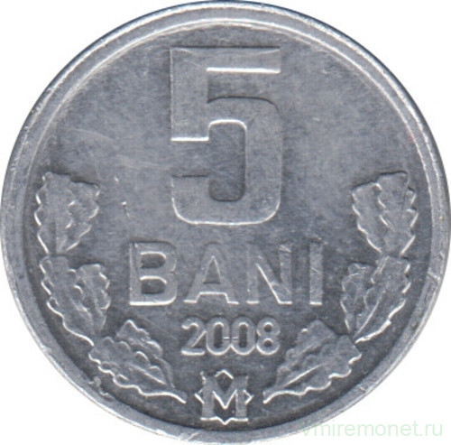 Монета. Молдова. 5 баней 2008 год.