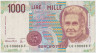 Банкнота. Италия. 1000 лир 1990 год. Тип 114c.