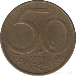 Монета. Австрия. 50 грошей 1975 год.