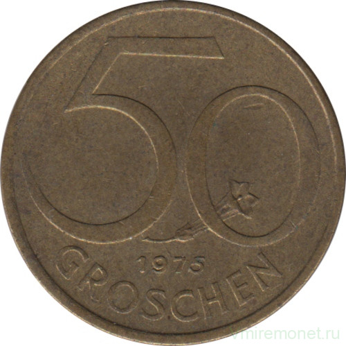 Монета. Австрия. 50 грошей 1975 год.