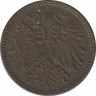 Монета. Австро-Венгерская империя. 1 геллер 1912 год. рев.