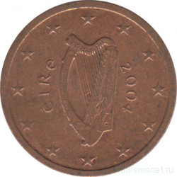Монета. Ирландия. 2 цента 2004 год.