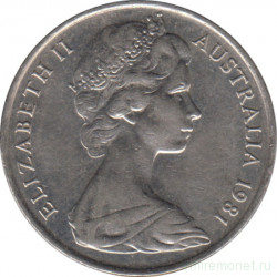 Монета. Австралия. 10 центов 1981 год.