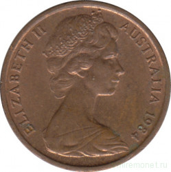 Монета. Австралия. 1 цент 1984 год.
