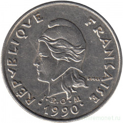Монета. Новая Каледония. 10 франков 1990 год.