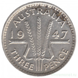 Монета. Австралия. 3 пенса 1947 год.