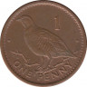 Монета. Гибралтар. 1 пенни 1996 год. рев.