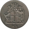 Монета. Исландия. 5 крон 1971 год. ав.