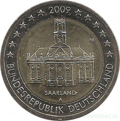 Монета. Германия. 2 евро 2009 год. Саар (A).