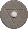 Монета. Британская Западная Африка. 1 пенни 1919 год. (KN). ав.
