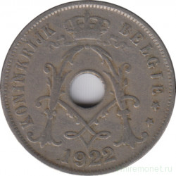 Монета. Бельгия. 25 сантимов 1922 год. BELGIE.