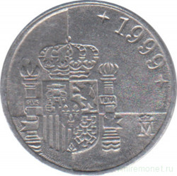 Монета. Испания. 1 песета 1999 год.