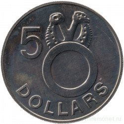 Монета. Соломоновы острова. 5 долларов 1978 год.