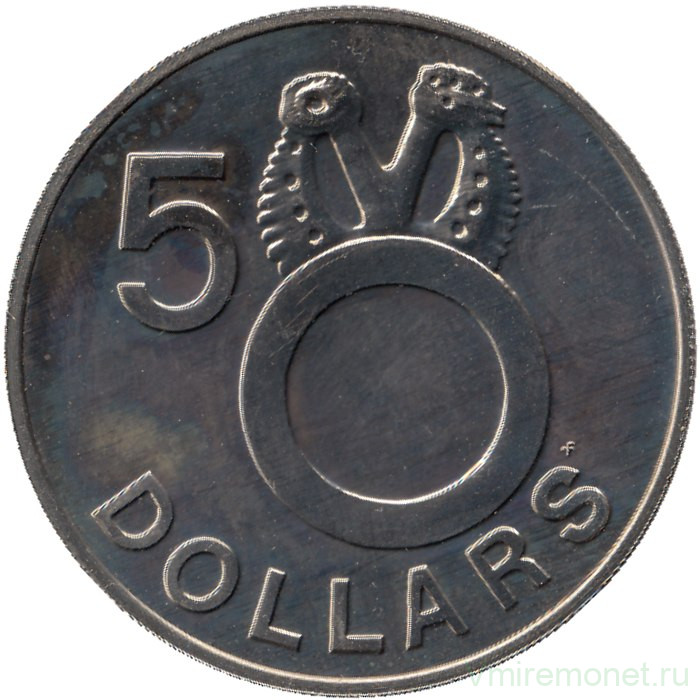 Монета. Соломоновы острова. 5 долларов 1978 год.