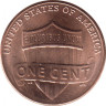 Монета. США. 1 цент 2020 год. Монетный двор D. рев.