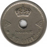  Монета. Норвегия. 25 эре 1929 год. ав.