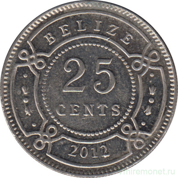 Монета. Белиз. 25 центов 2012 год.