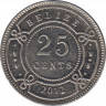 Монета. Белиз. 25 центов 2012 год. ав.