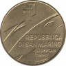 Монета. Сан-Марино. 200 лир 1990 год. 16 веков истории Сан-Марино. рев.