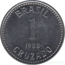 Монета. Бразилия. 1 крузадо 1988 год. 