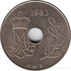 Монета. Дания. 25 эре 1983 год.