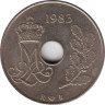 Монета. Дания. 25 эре 1983 год. ав.