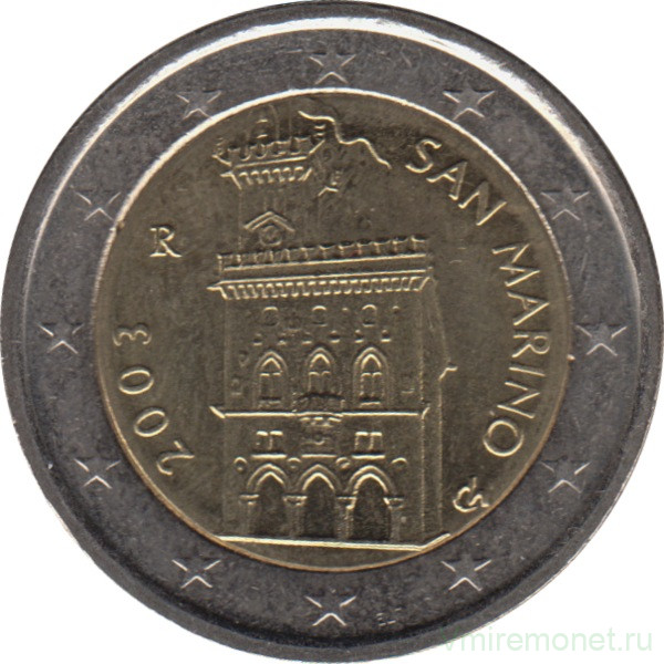 Монета. Сан-Марино. 2 евро 2003 год.