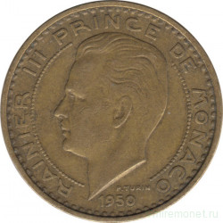 Монета. Монако. 50 франков 1950 год.