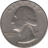 Монета. США. 25 центов 1968 год. Монетный двор - Денвер (D). ав.