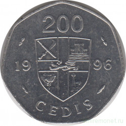 Монета. Гана. 200 седи 1996 год.