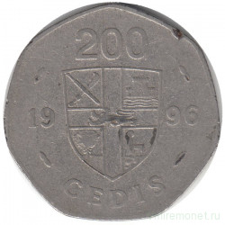 Монета. Гана. 200 седи 1996 год.